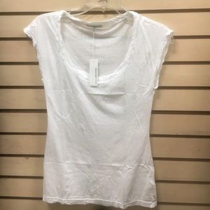 James parse tap T-shirt new size 2 white tunic tee